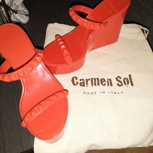 Carmen Sol Wedge platforms